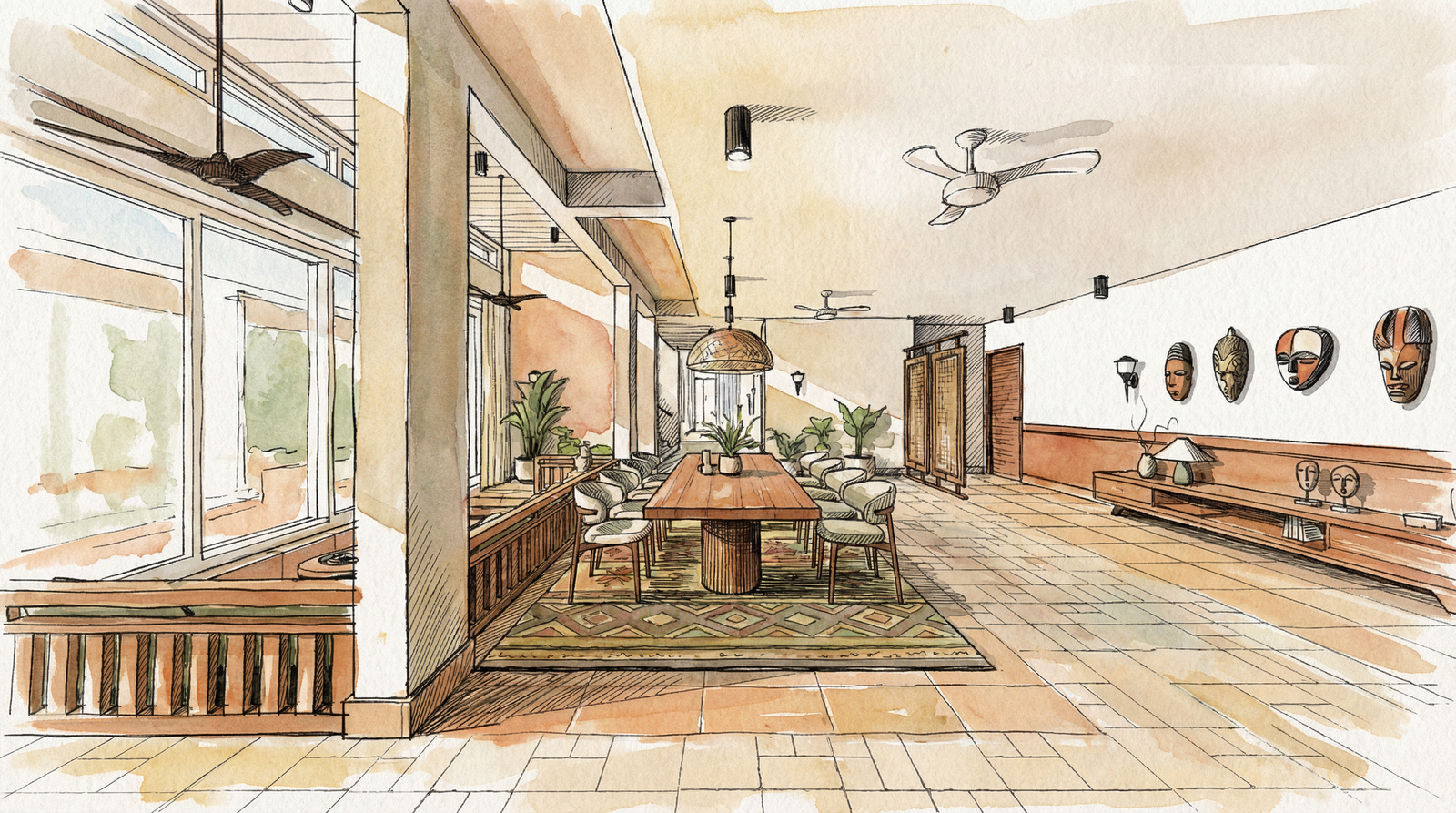 Dining and lounge area